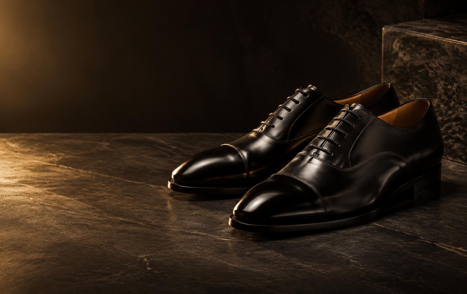 Black oxford shoes